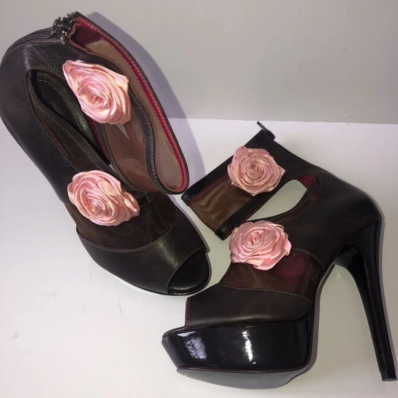 SIMON-HARTMAN London Women’s Heels Size EU 37 Brown Leather Stilettos Italy, - Picture 10 of 13